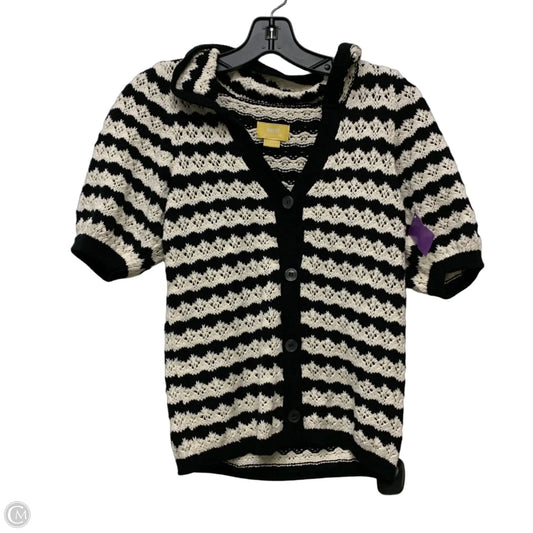 Sweater Short Sleeve By Maeve In Black & White, Size: Xs