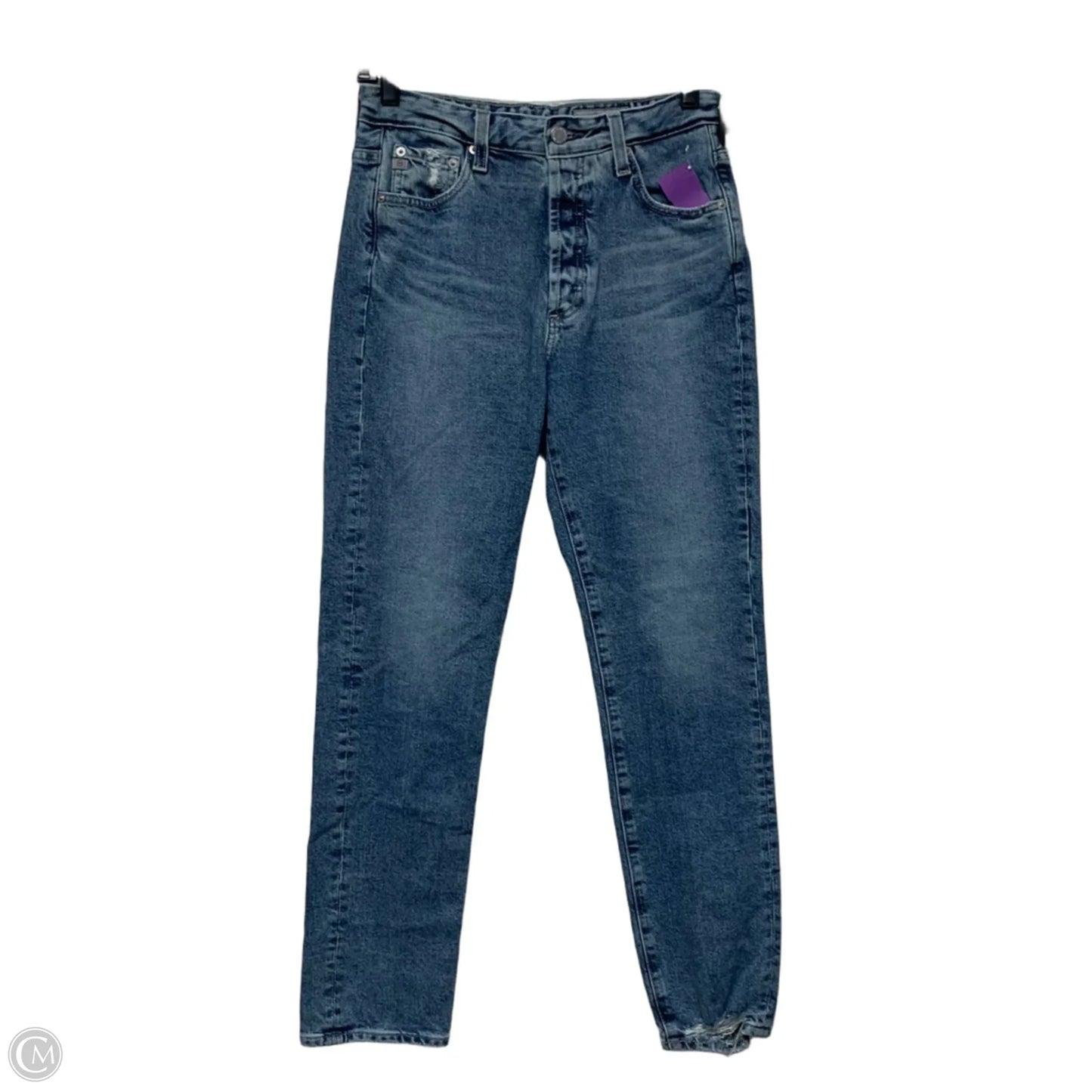 Jeans Straight By Adriano Goldschmied In Blue Denim, Size: 4