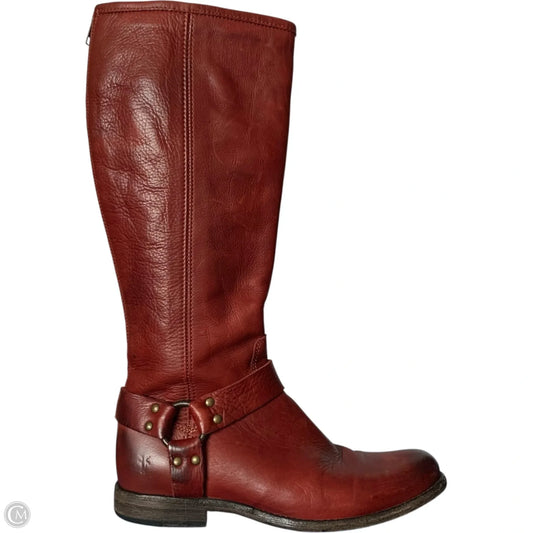 Boots Designer By Frye In Red, Size: 9