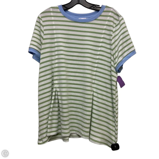 Top Short Sleeve By Crown And Ivy In Striped Pattern, Size: Xl