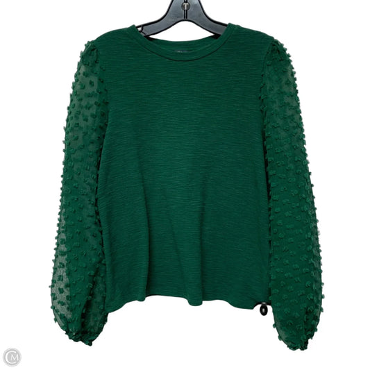 Top Long Sleeve By Maeve In Green, Size: S