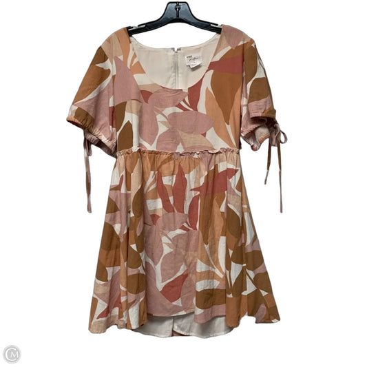Dress Casual Short By Free People In Orange & Pink, Size: M