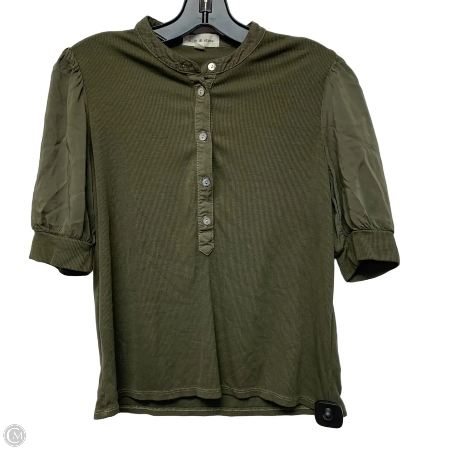 Top Short Sleeve By Cloth & Stone In Green, Size: M
