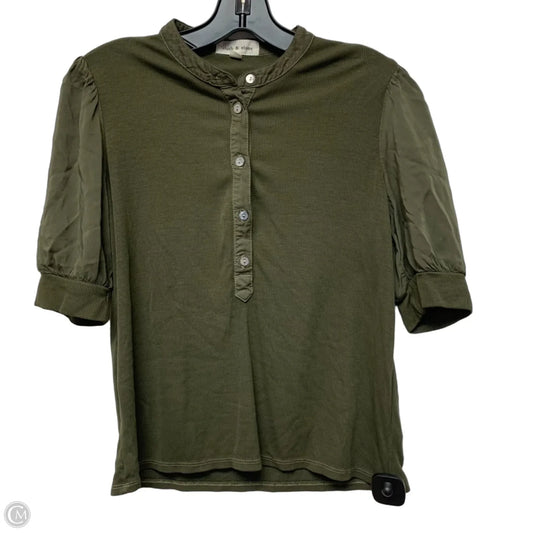 Top Short Sleeve By Cloth & Stone In Green, Size: M