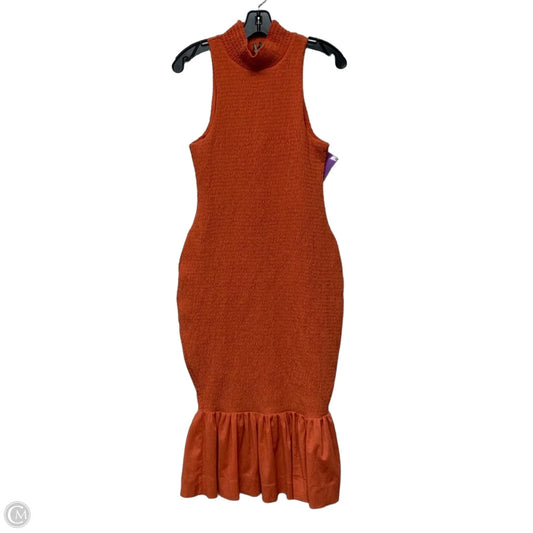Dress Casual Maxi By Anthropologie In Orange, Size: M
