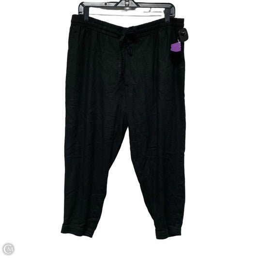 Pants Linen By Susina In Black, Size: L