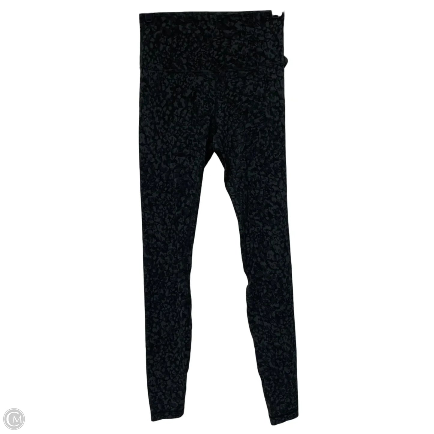 Athletic Leggings By Lululemon In Black & Grey, Size: M