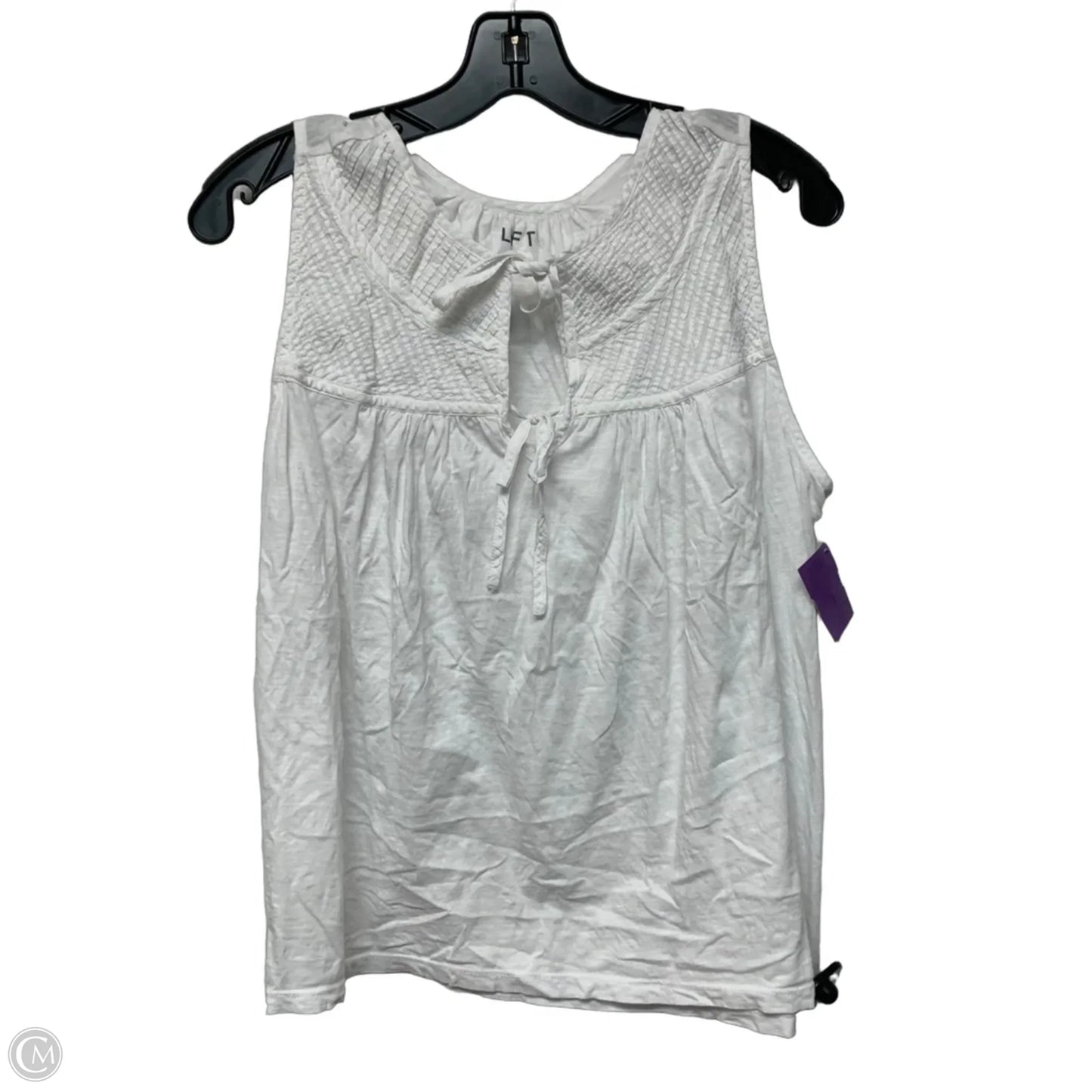 Top Sleeveless By Loft In White, Size: M