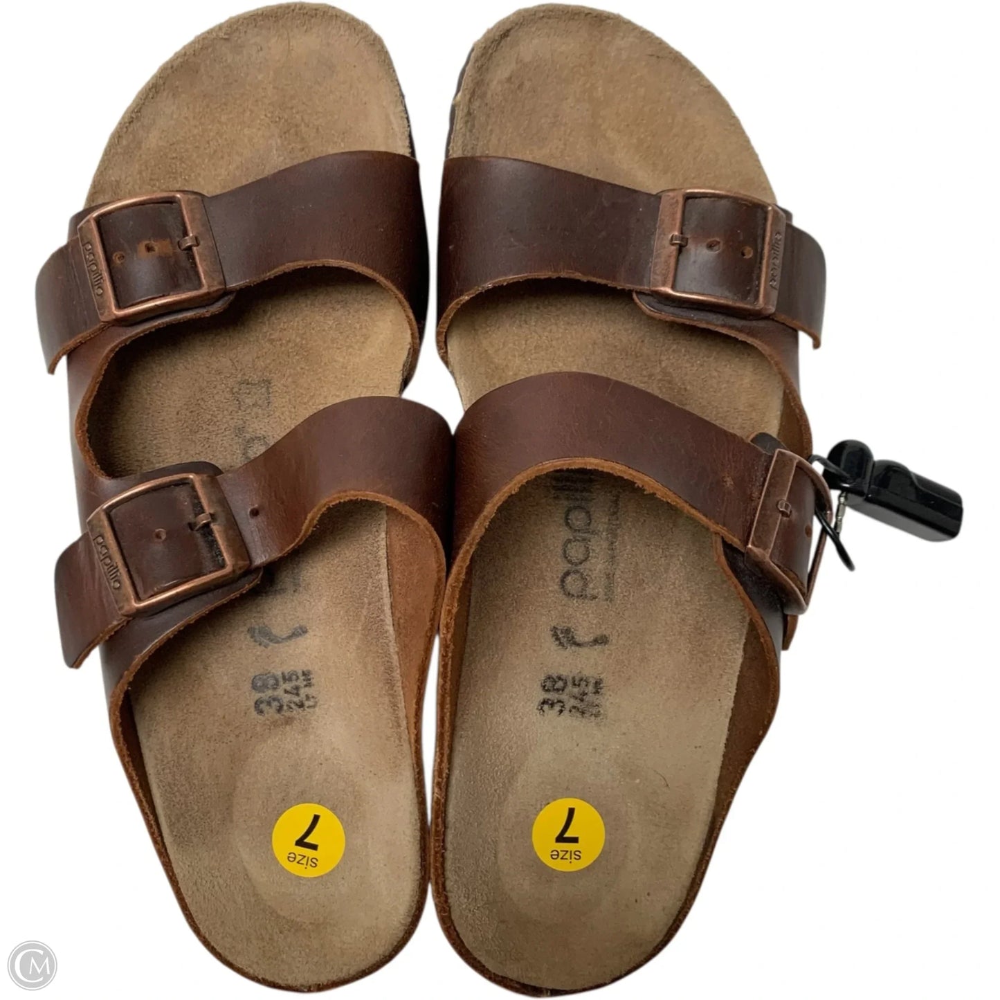 Sandals Heels Wedge By Papillio by Birkenstock In Brown, Size: 7