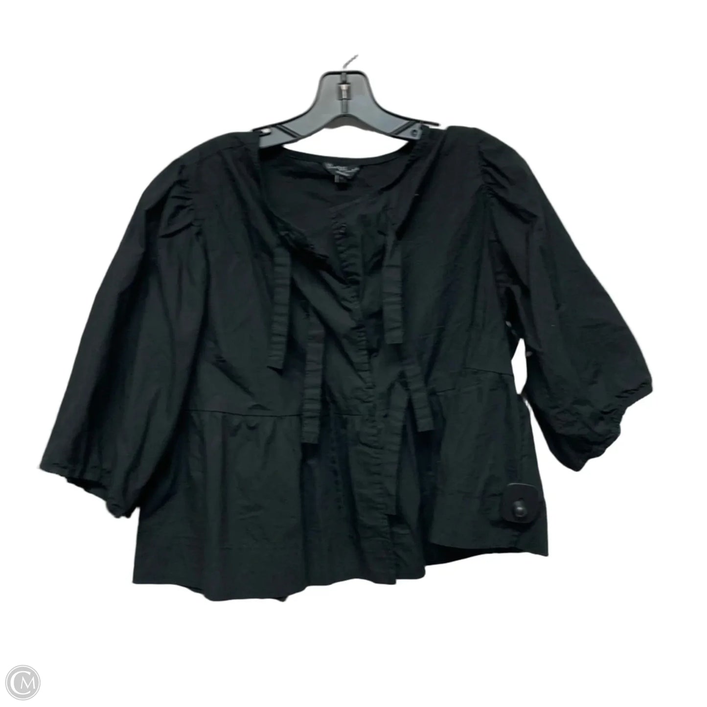 Top Short Sleeve By Velvet Heart In Black, Size: L