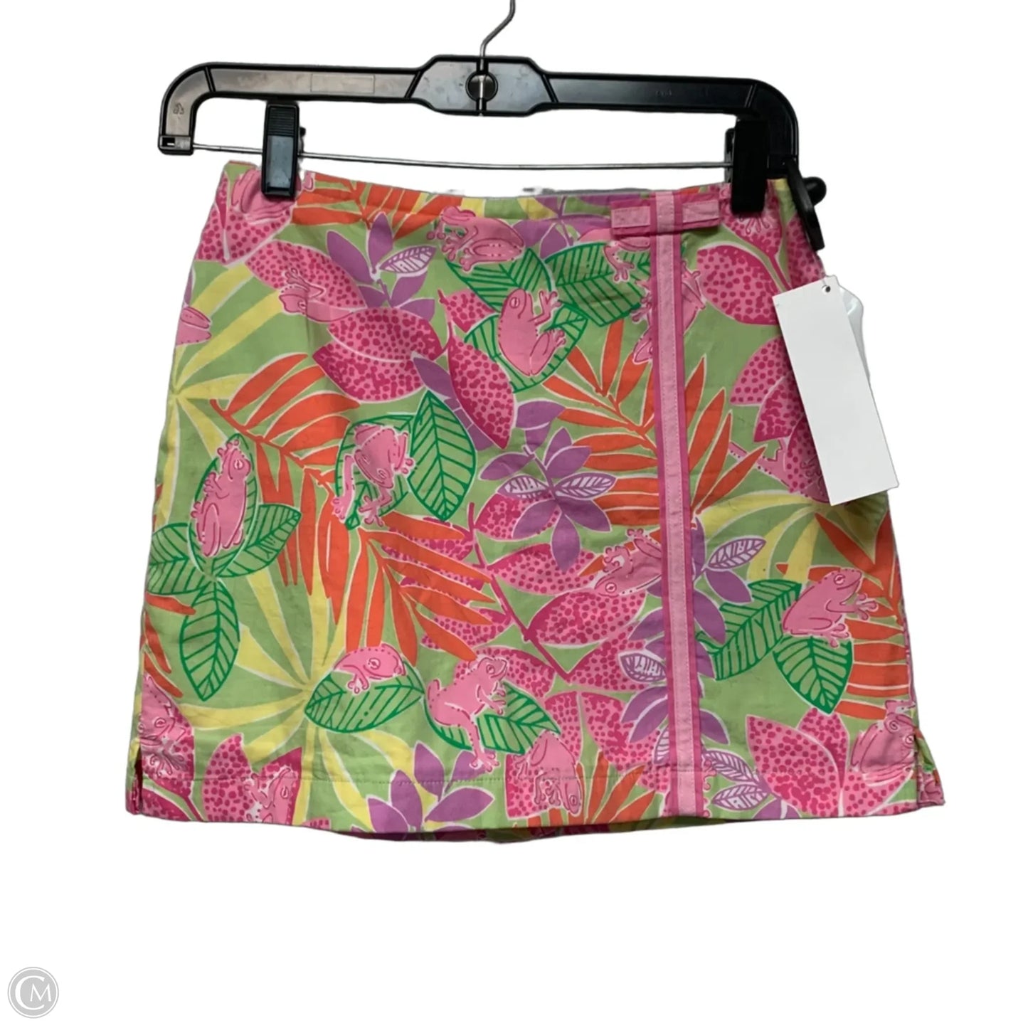 Skort Designer By Lilly Pulitzer In Green & Pink, Size: L