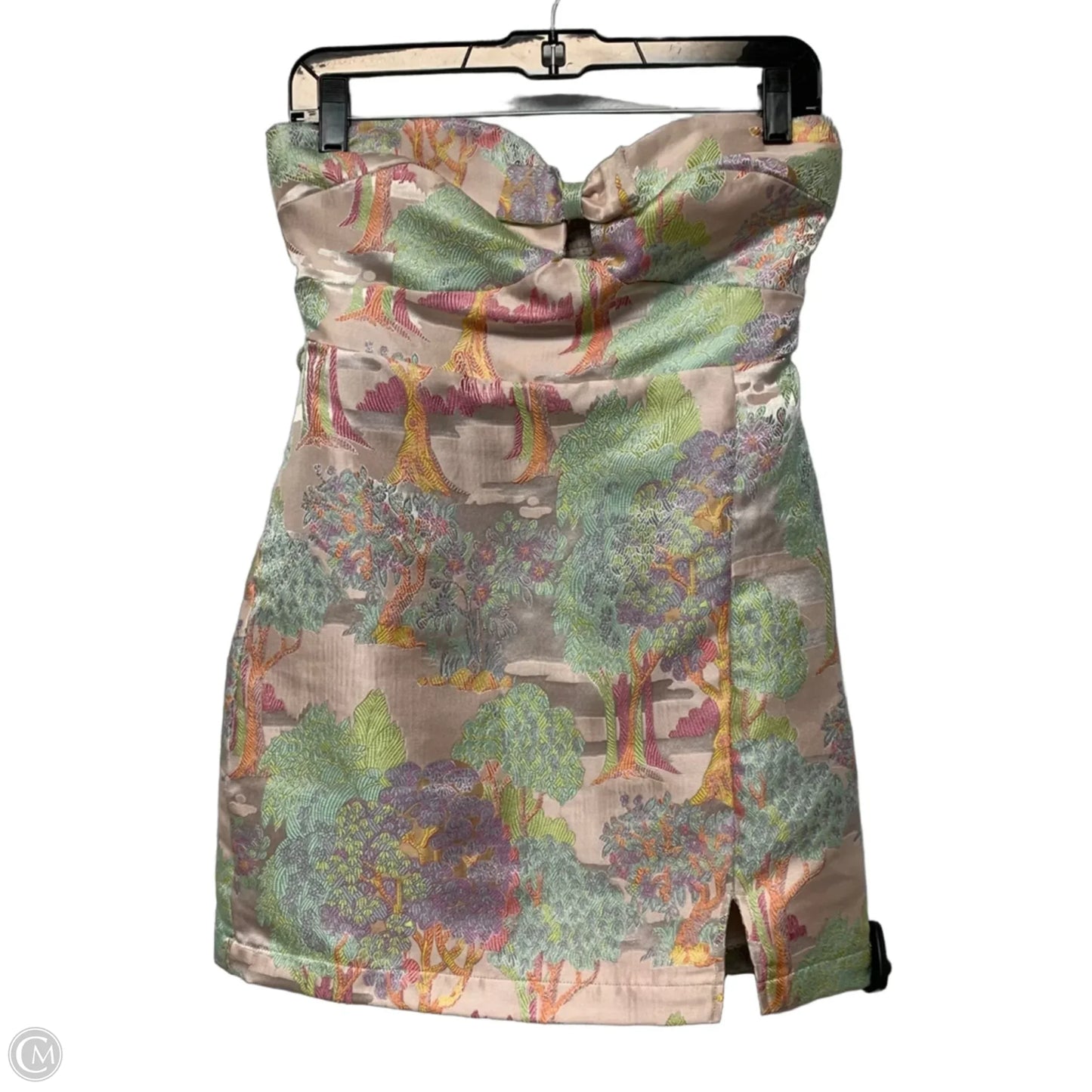 Dress Casual Short By Maeve In Green & Pink, Size: S