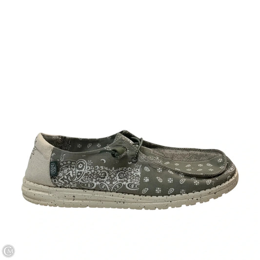 Shoes Sneakers By Hey Dude In Green, Size: 12