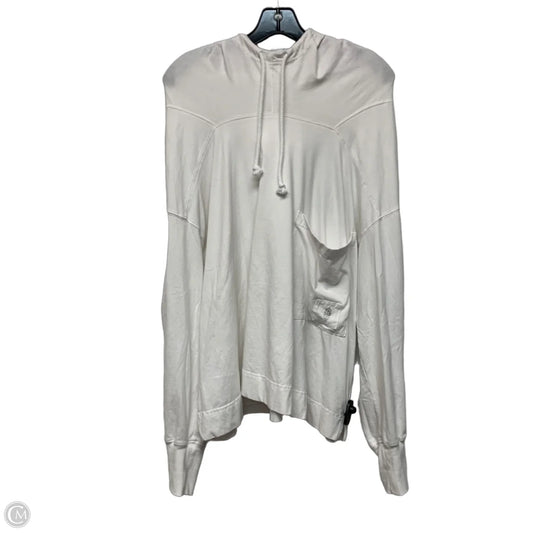 Athletic Top Long Sleeve Hoodie By Free People In White, Size: S
