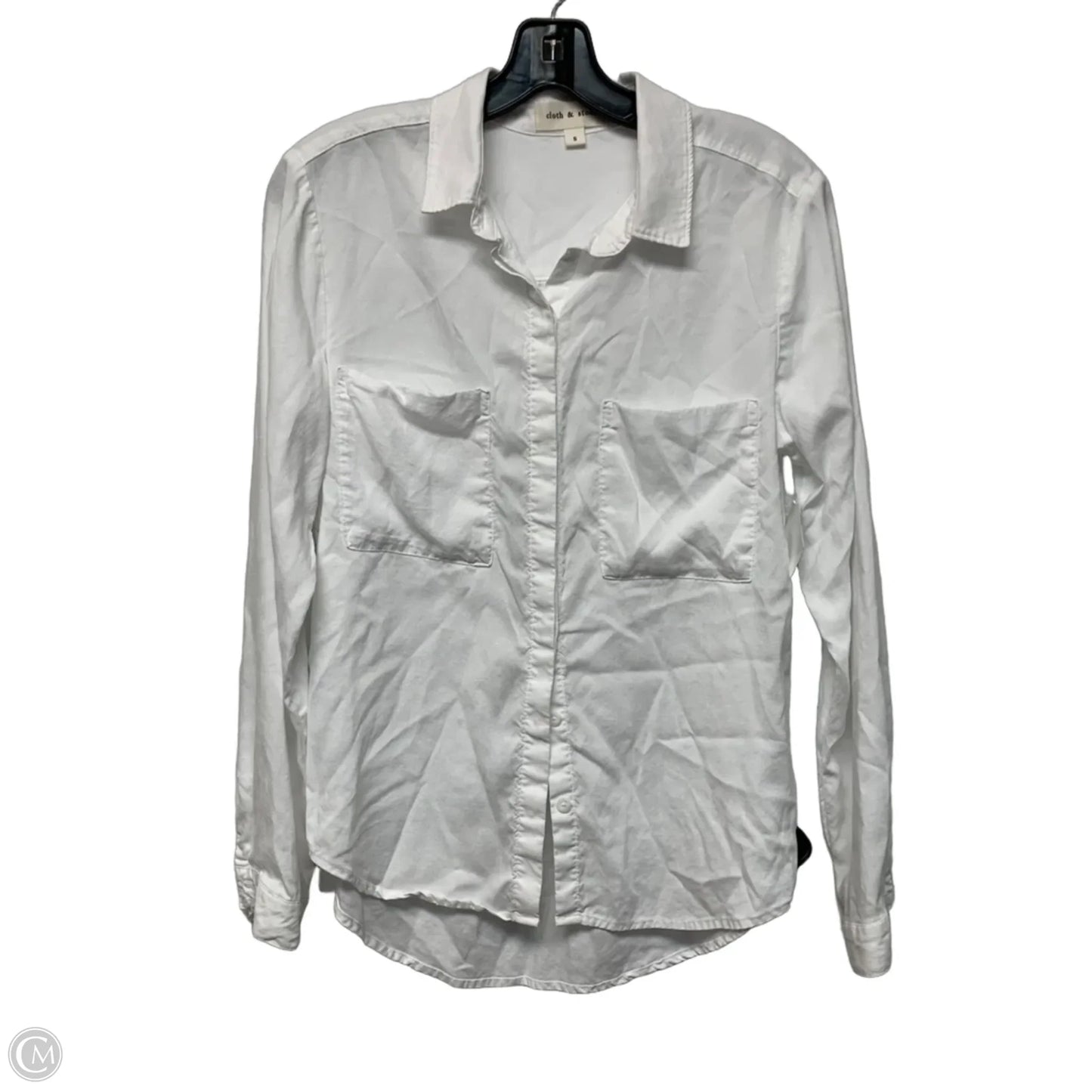 Top Long Sleeve By Cloth & Stone In White, Size: S