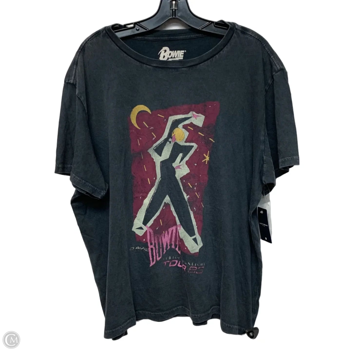 Top Short Sleeve By Lucky Brand In Grey, Size: 1x