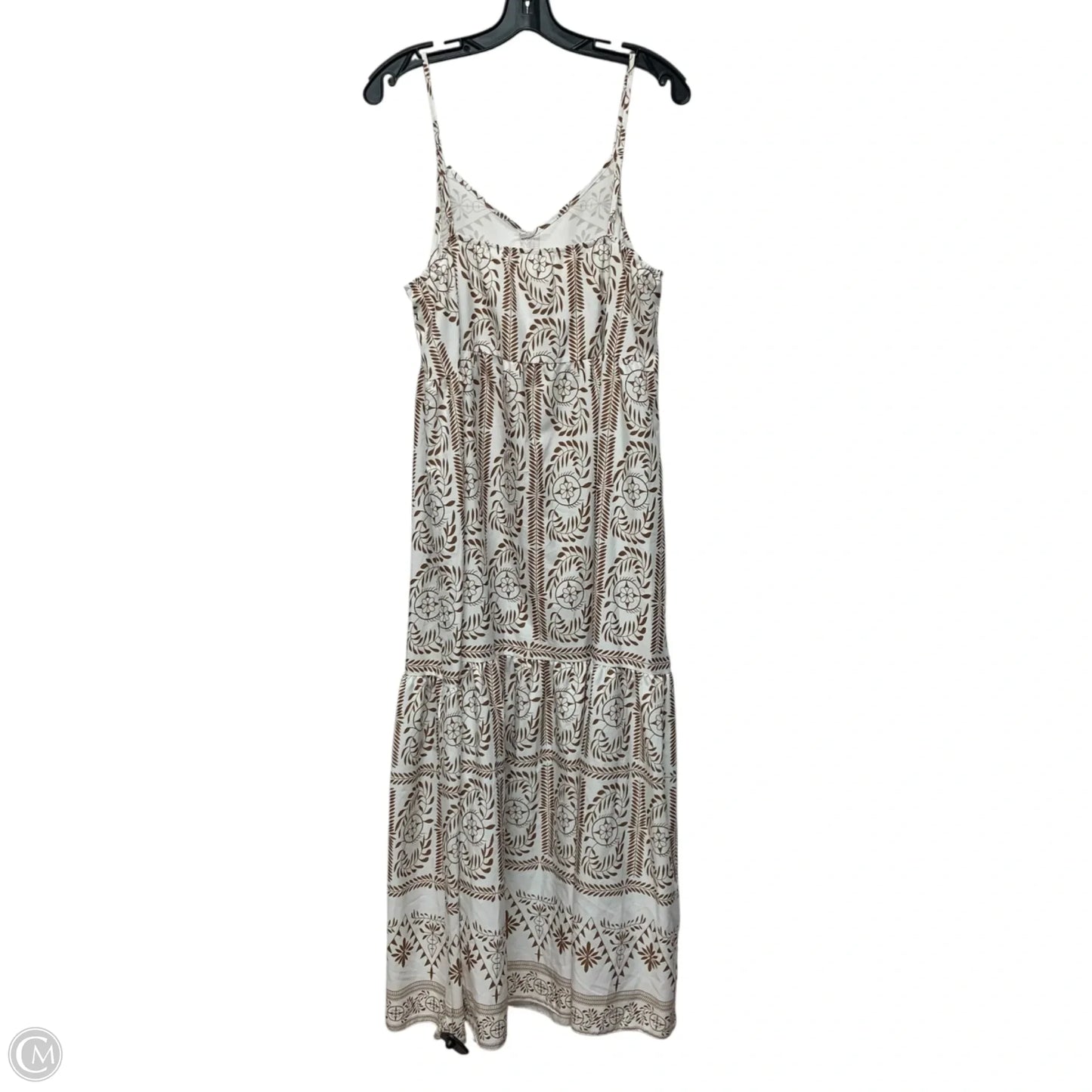 Dress Casual Maxi By Shein In Brown & White, Size: Xl