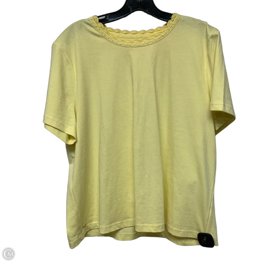 Top Short Sleeve Designer By Lilly Pulitzer In Yellow, Size: Xl