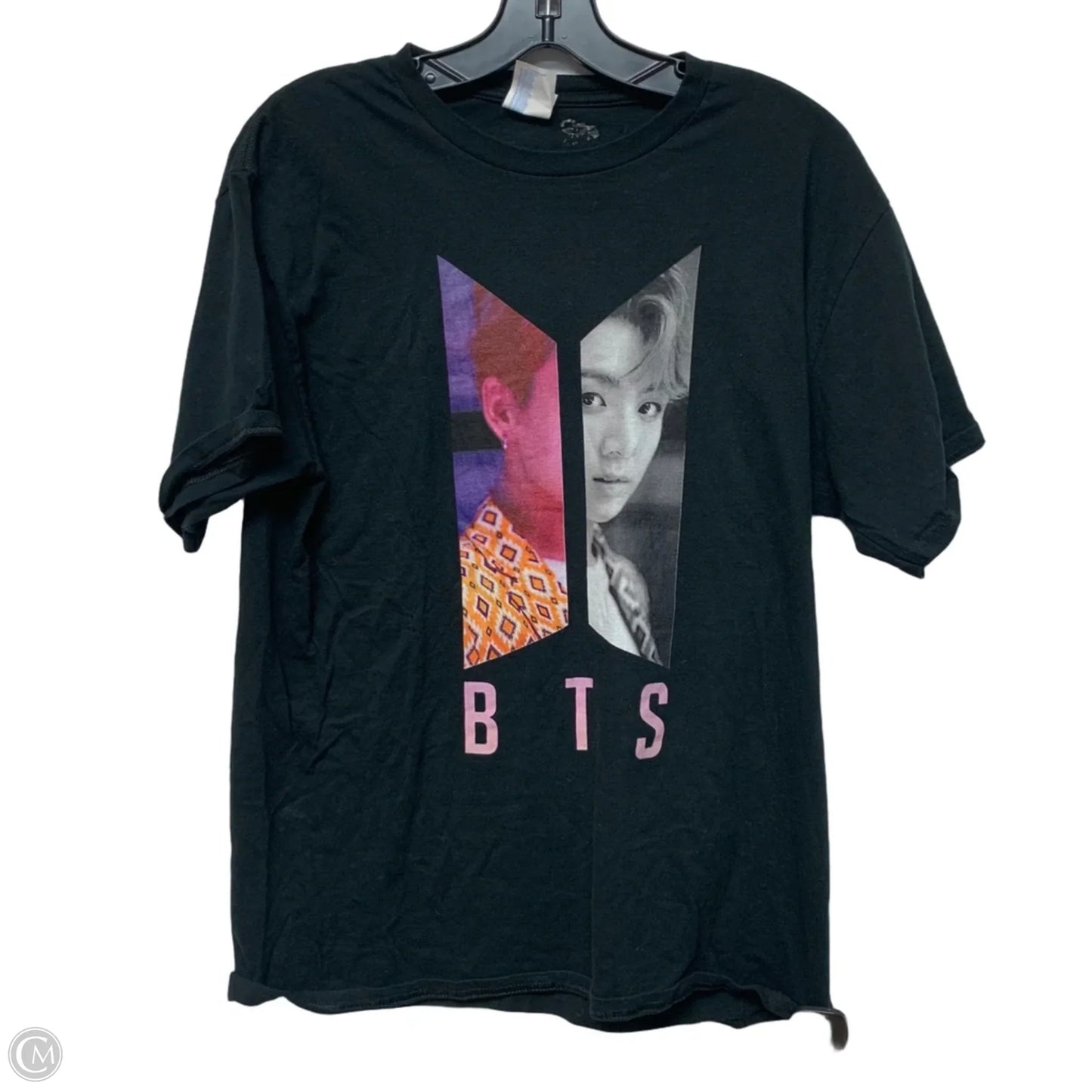 Top Short Sleeve By Port & Company In Black, Size: M