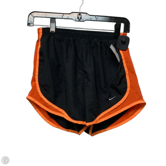 Athletic Shorts By Nike Apparel In Black & Orange, Size: S