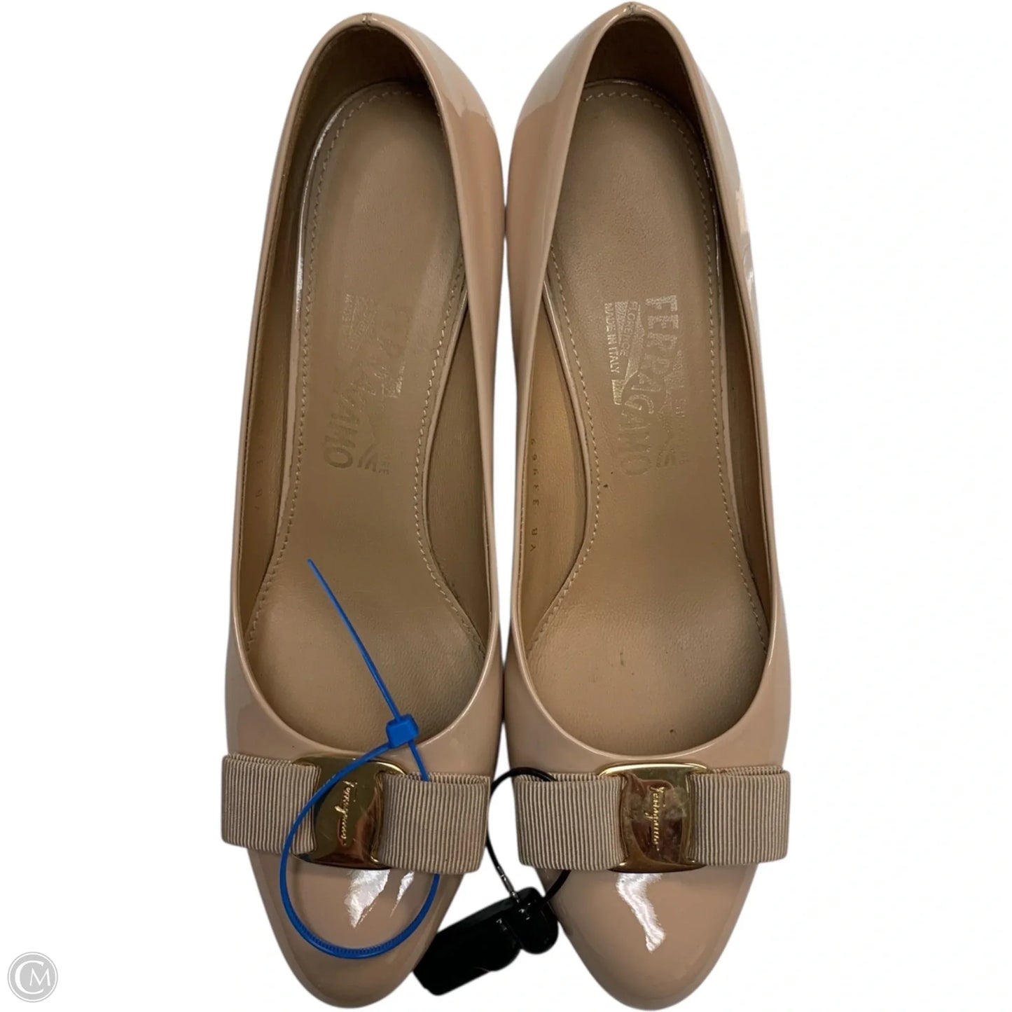 Shoes Luxury Designer By Ferragamo In Tan, Size: 6.5