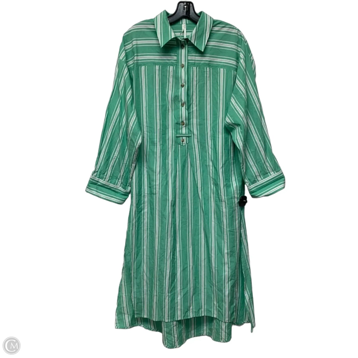 Dress Casual Maxi By Anthropologie In Green & White, Size: M