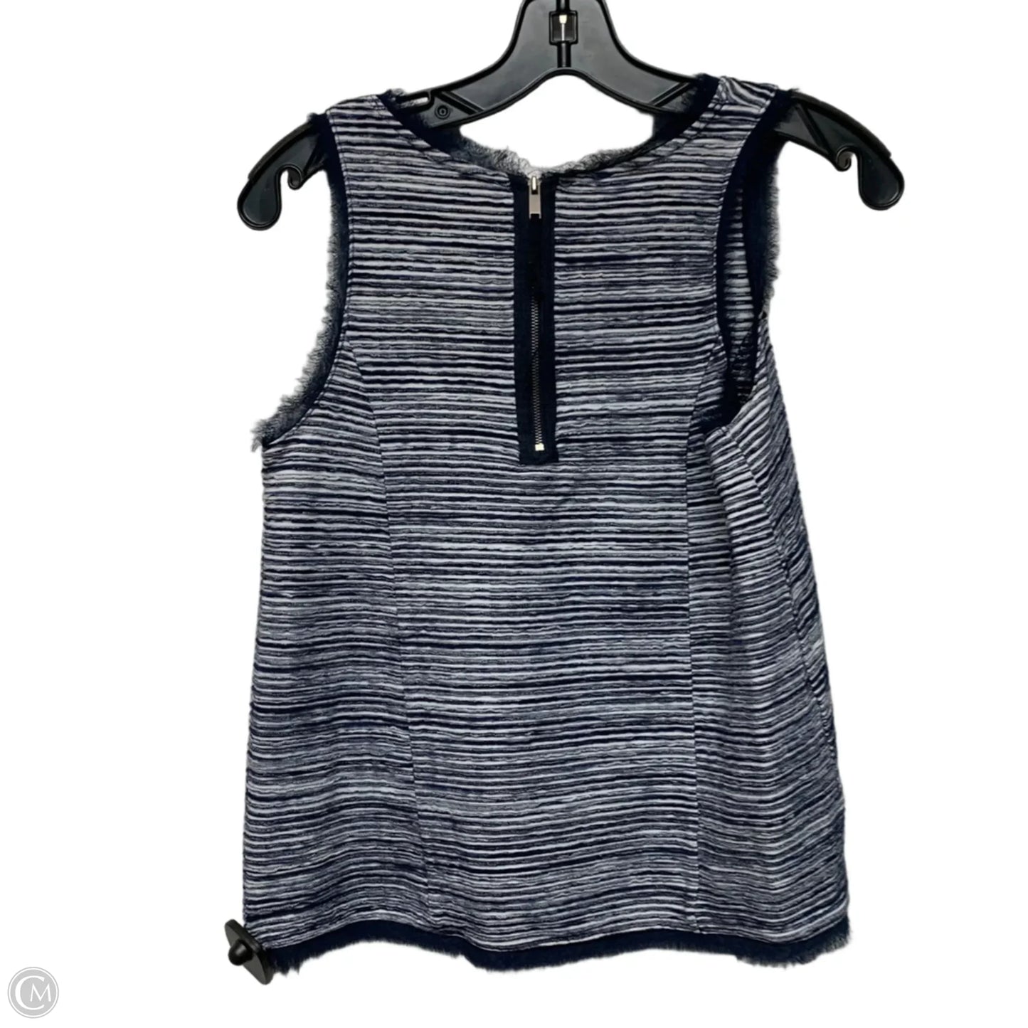 Top Sleeveless By Vanessavirginia In Blue & White, Size: Xs