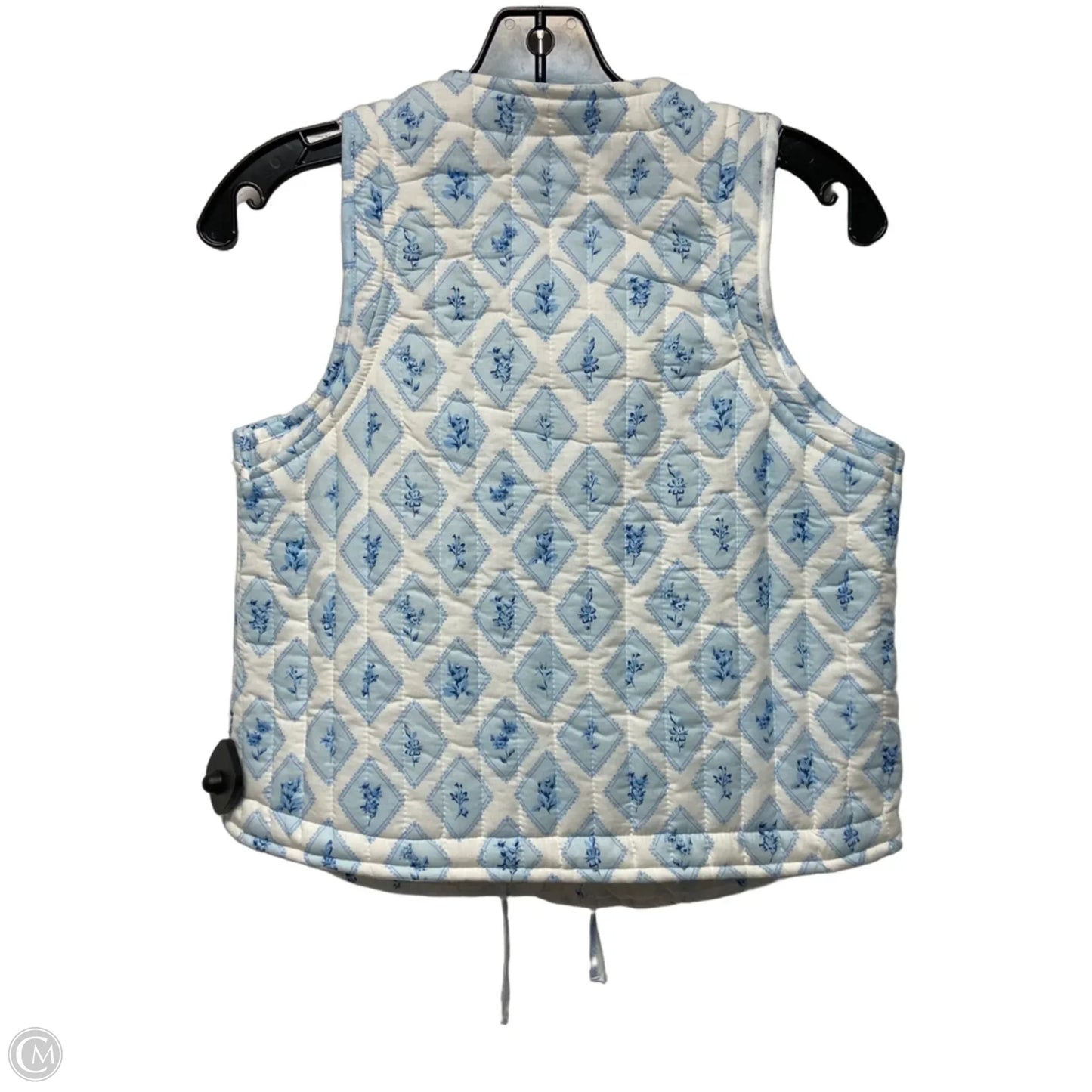 Vest Puffer & Quilted By Japna In Blue & White, Size: S
