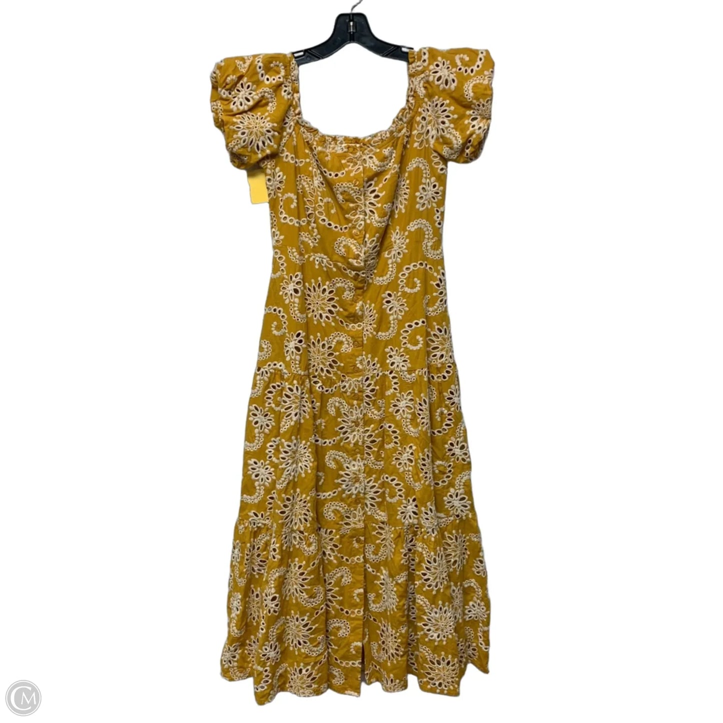 Dress Casual Maxi By Astr The Label In White & Yellow, Size: L