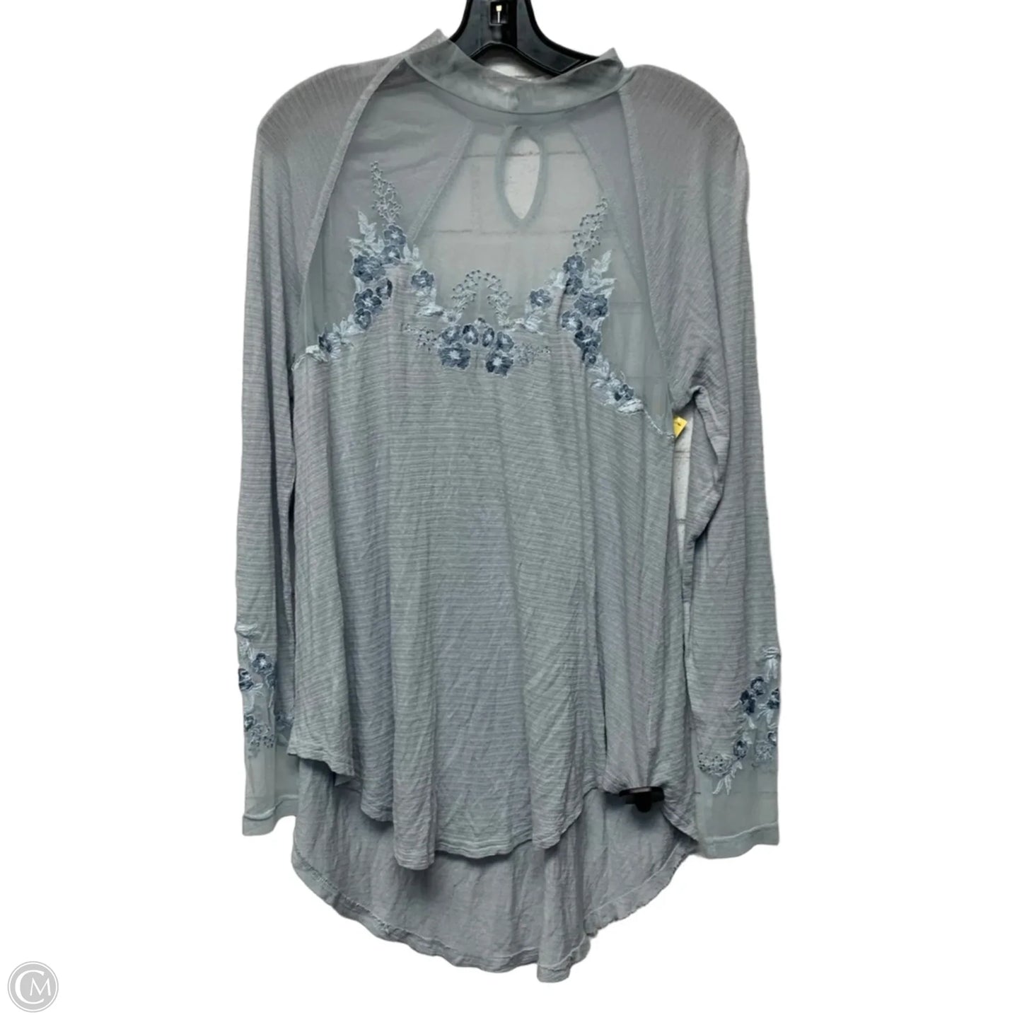Tunic Long Sleeve By Free People In Blue, Size: L