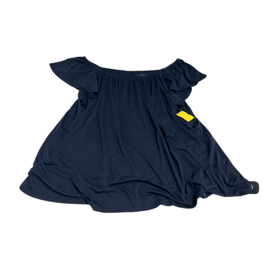 lane bryant navy blue dress Lane Bryant Navy Blue Velvet Dot Faux Wrap Balloon Sleeve Dress Plus Sz 22