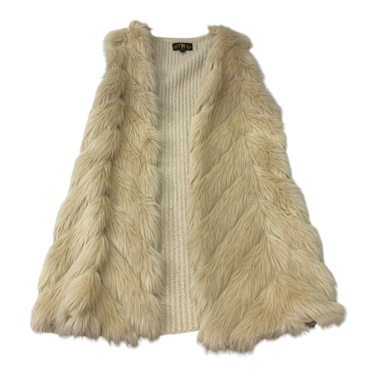 Vest Faux Fur & Sherpa By Metro 7 In Cream, Size: S