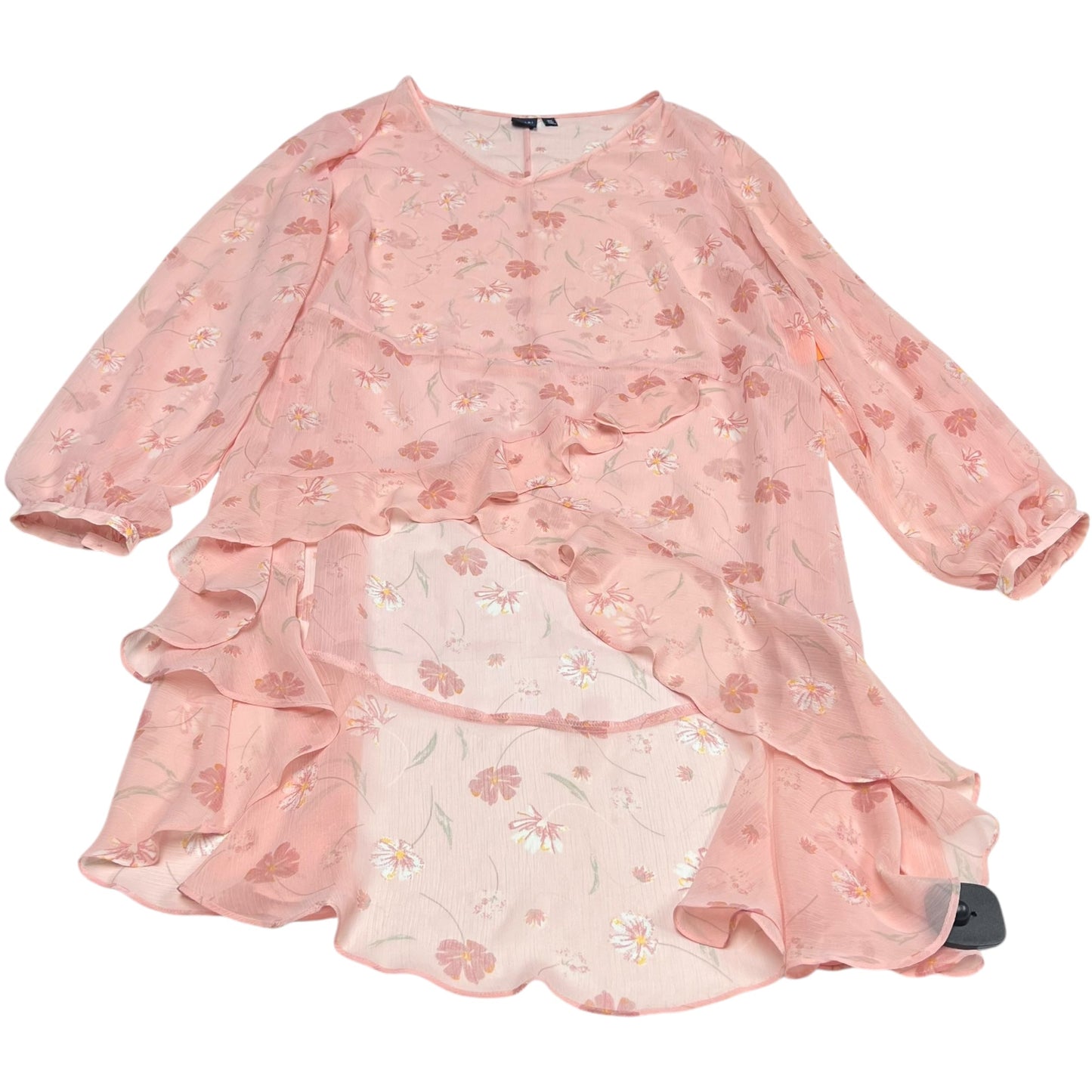 Blouse Long Sleeve By Kaari Blue In Pink, Size: 3x