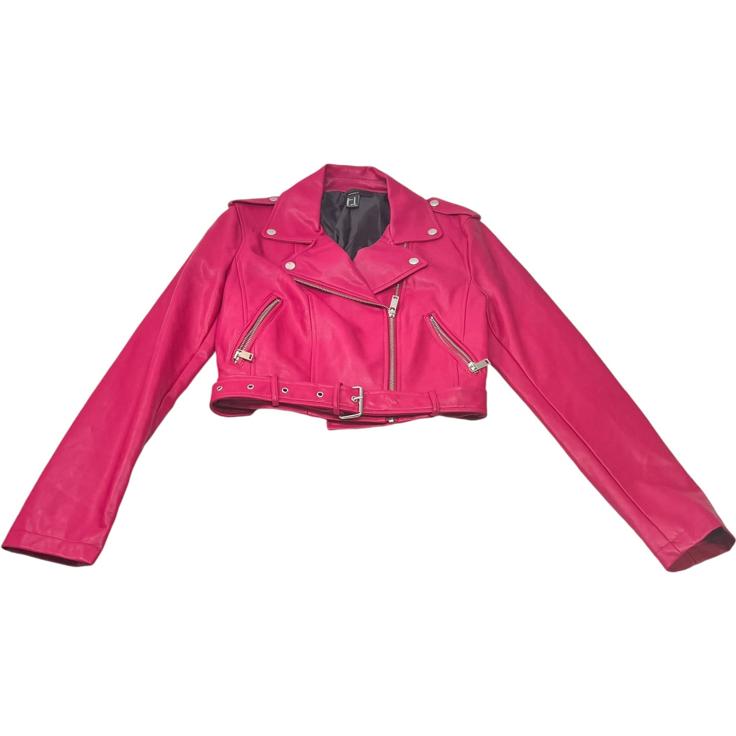 Jacket Moto By Forever 21 In Pink, Size: M