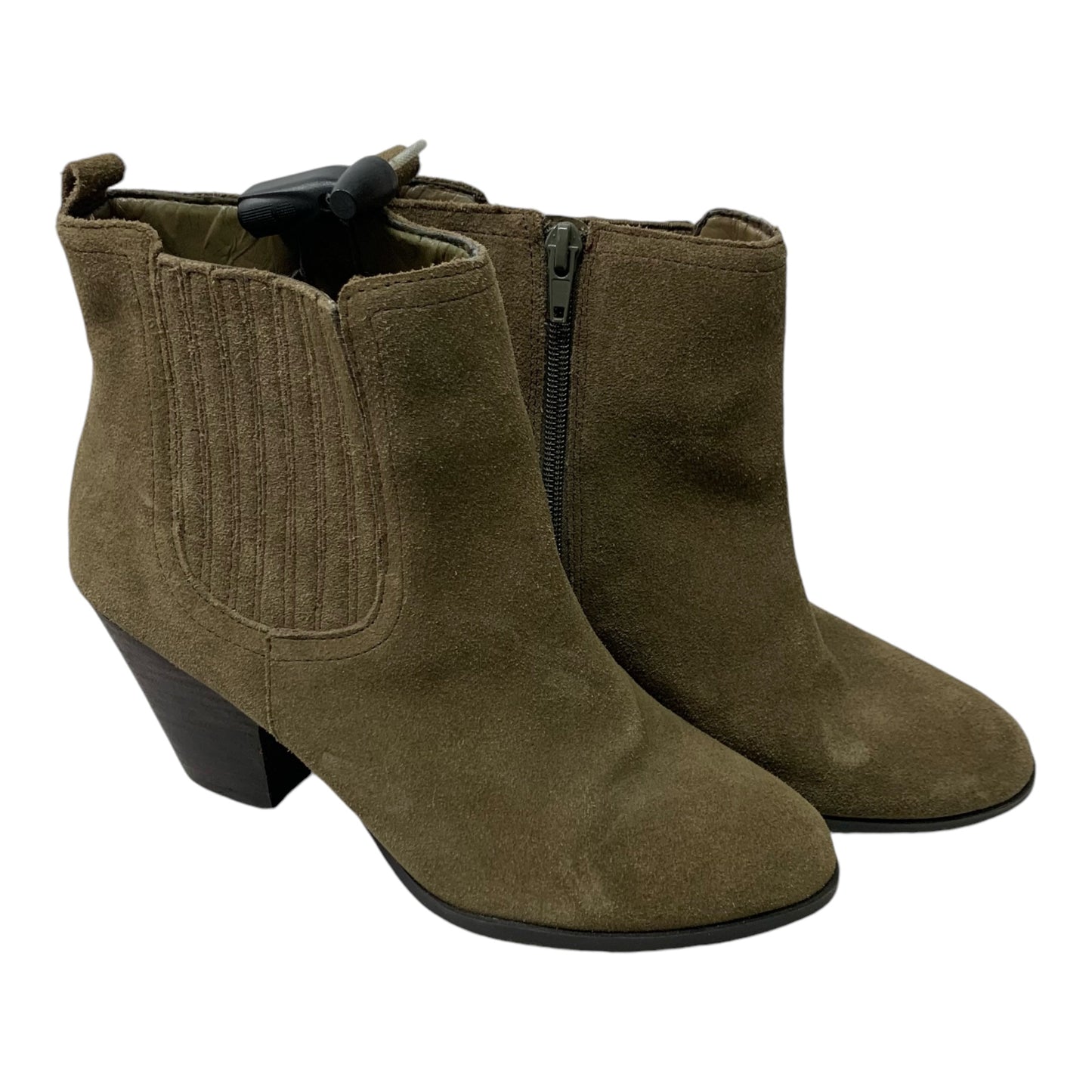 Boots Ankle Heels By Nine West In Green, Size: 8.5