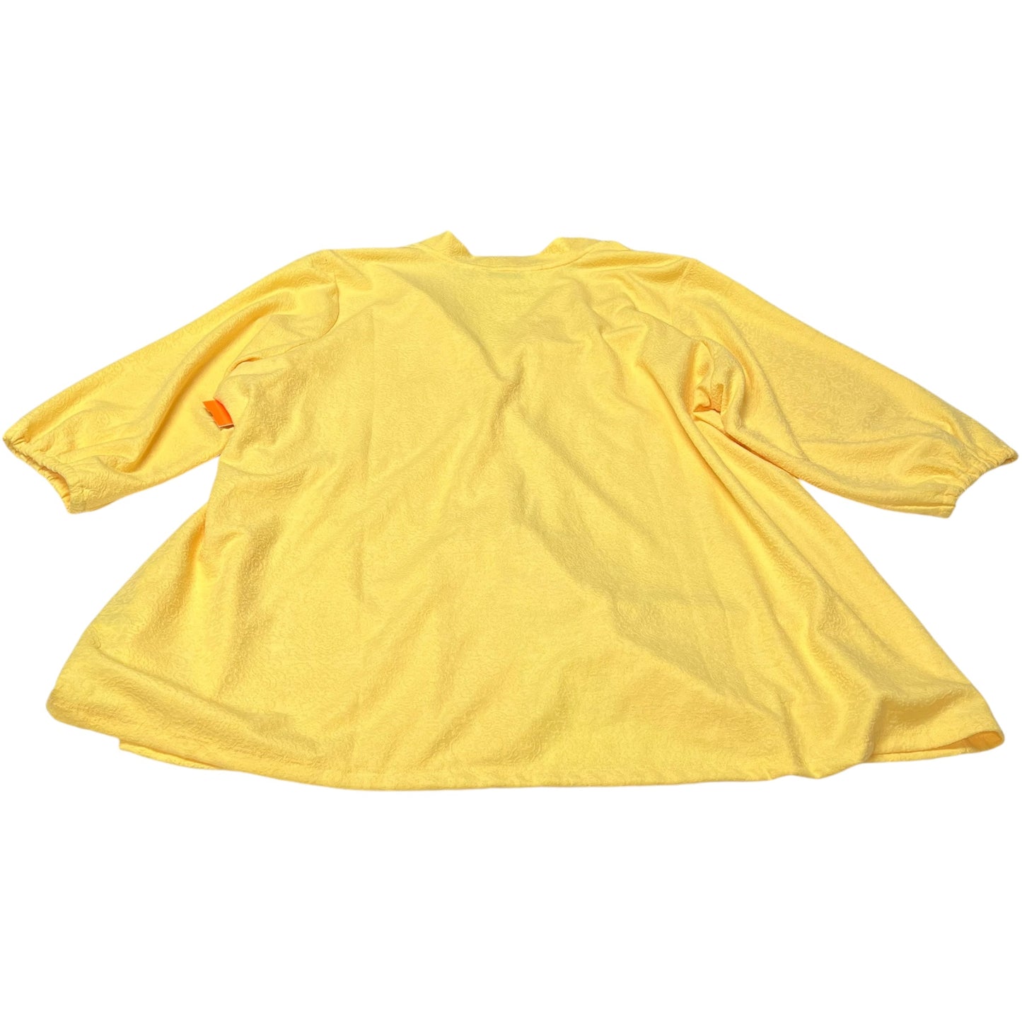 Top 3/4 Sleeve By Isaac Mizrahi In Yellow, Size: 3x