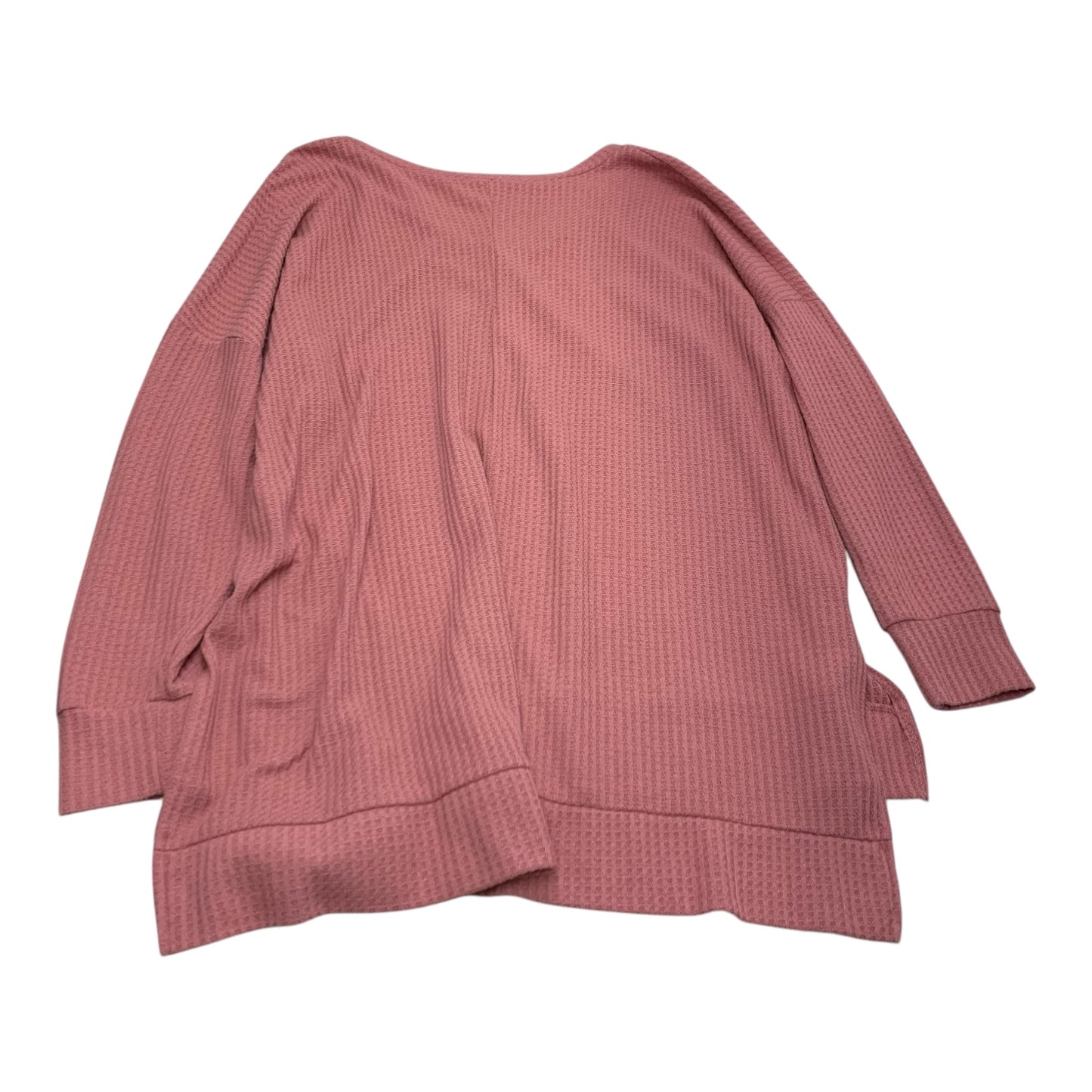 Top Long Sleeve By Zenana Outfitters In Pink, Size: 2x