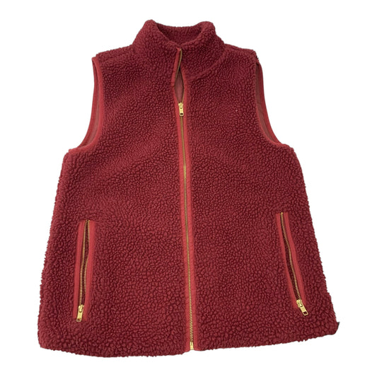 Vest Faux Fur & Sherpa By J. Crew In Red, Size: Xxs