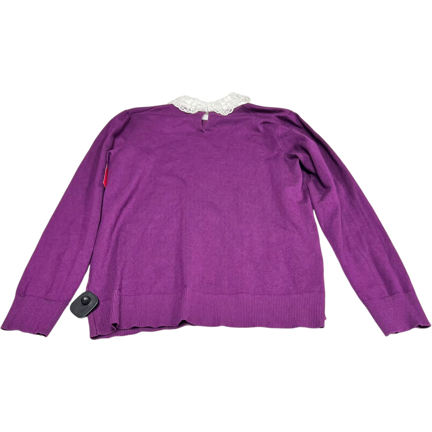 Top Long Sleeve By Cable And Gauge In Purple, Size: L