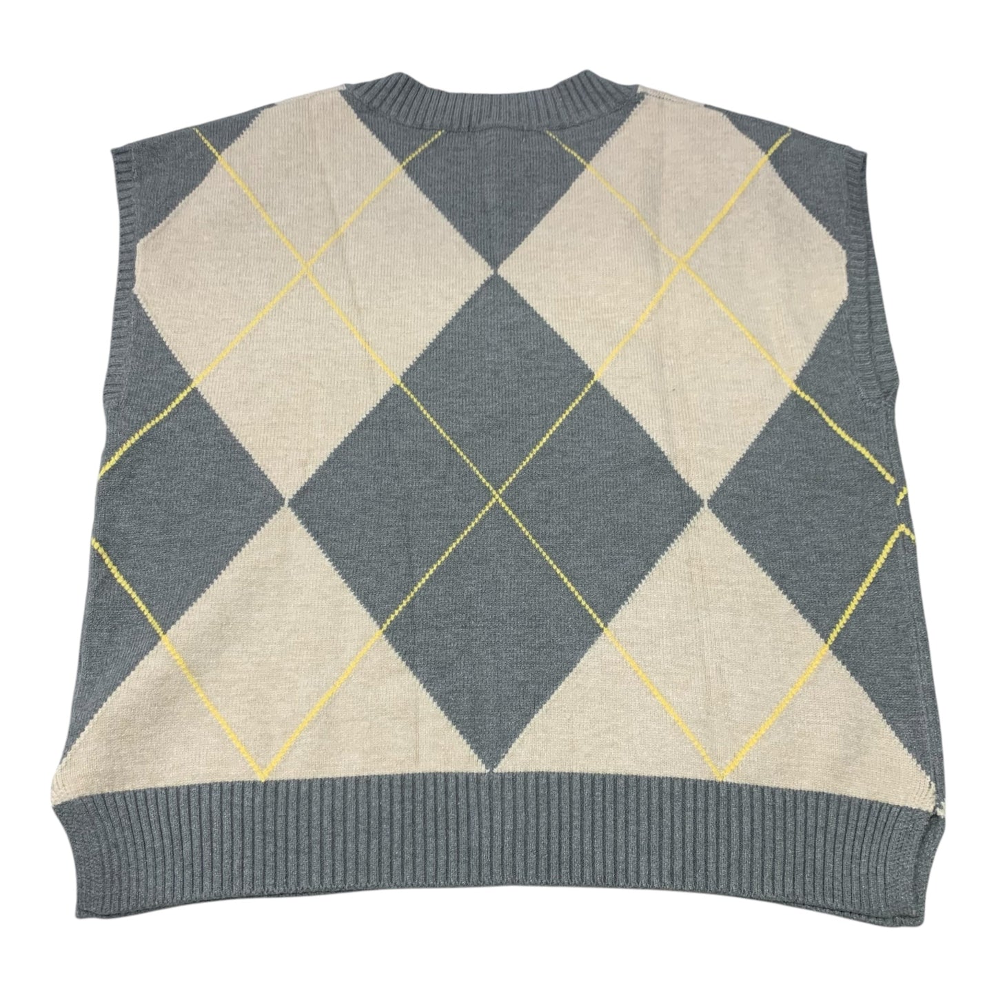 Vest Sweater By Promesa In Grey, Size: Xl