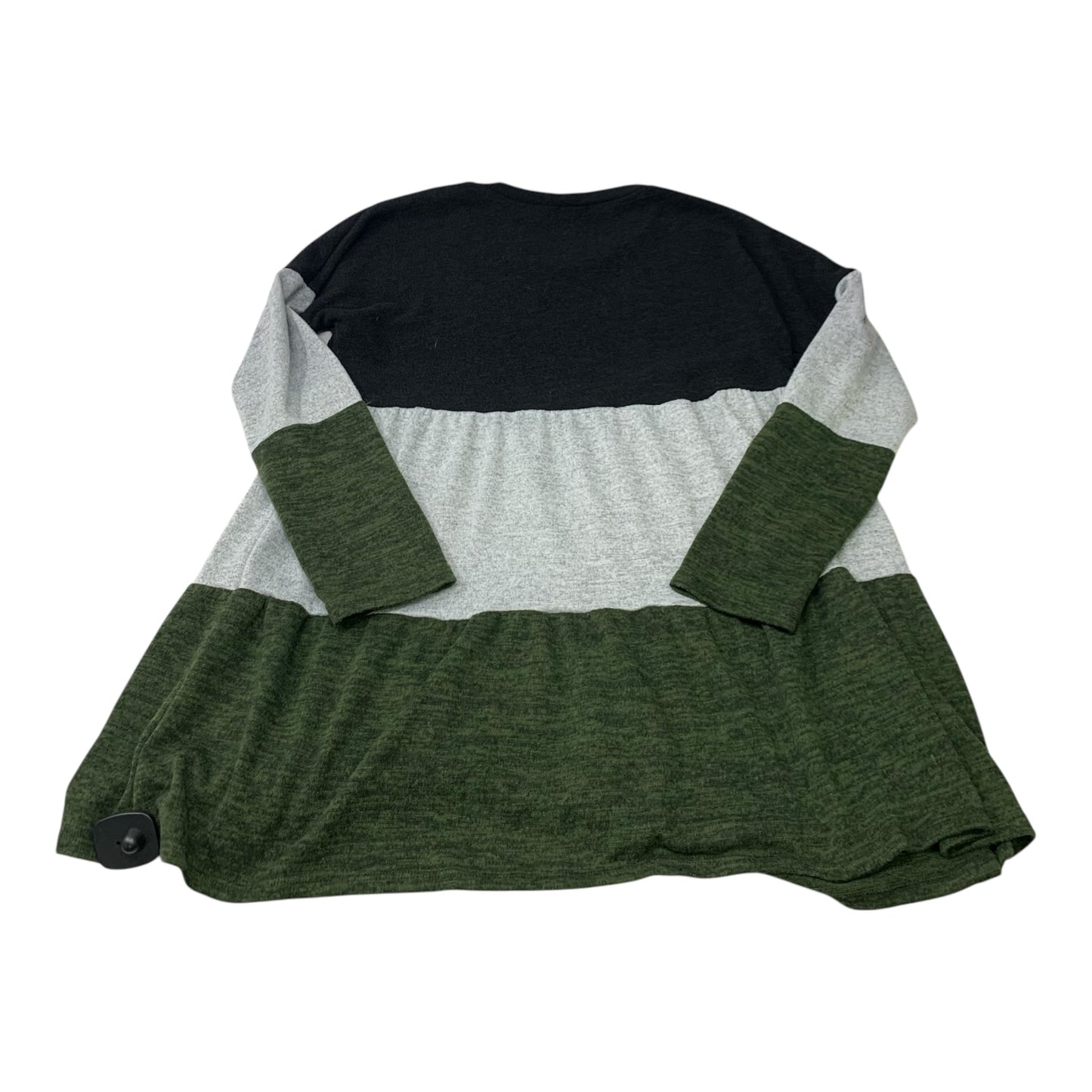 Tunic Long Sleeve By California In Black & Green, Size: S