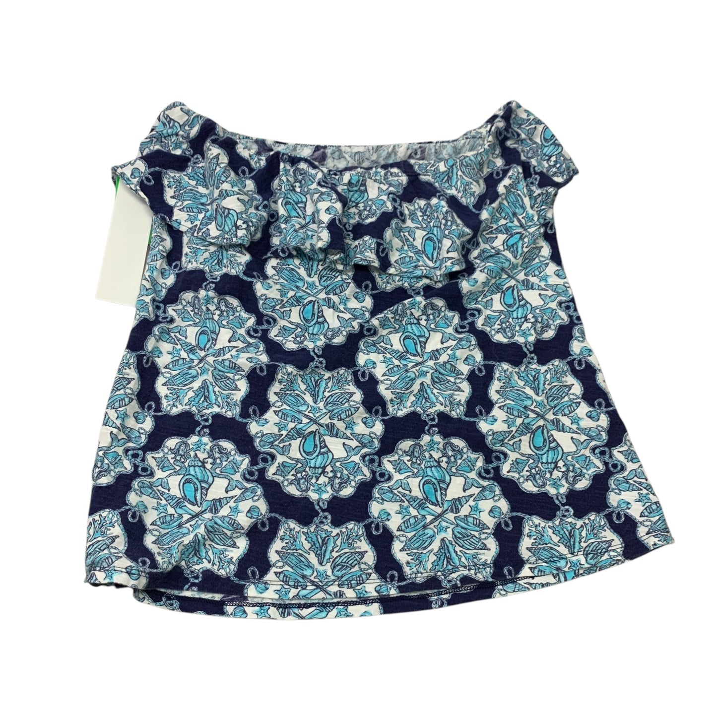 Top Sleeveless Designer By Lilly Pulitzer In Blue & White, Size: L