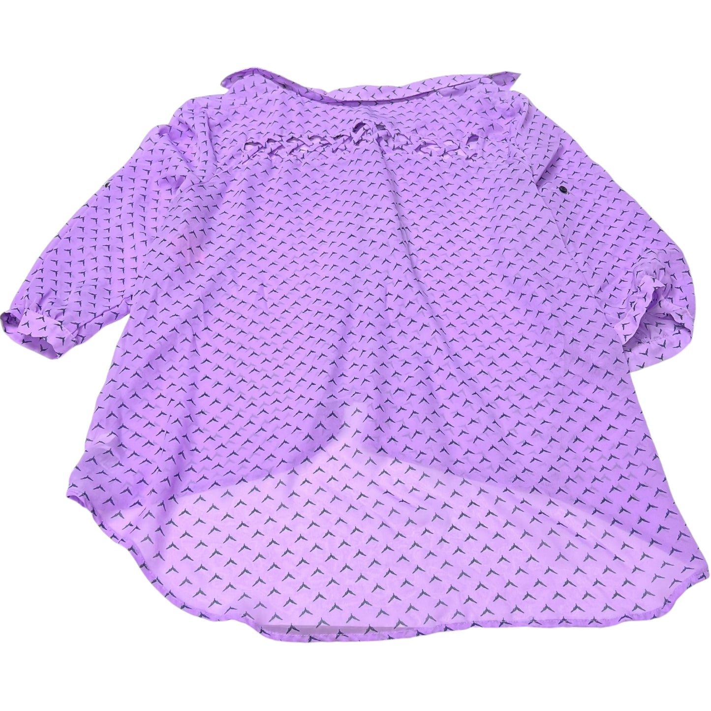 Blouse 3/4 Sleeve By Xhilaration In Purple, Size: 3x