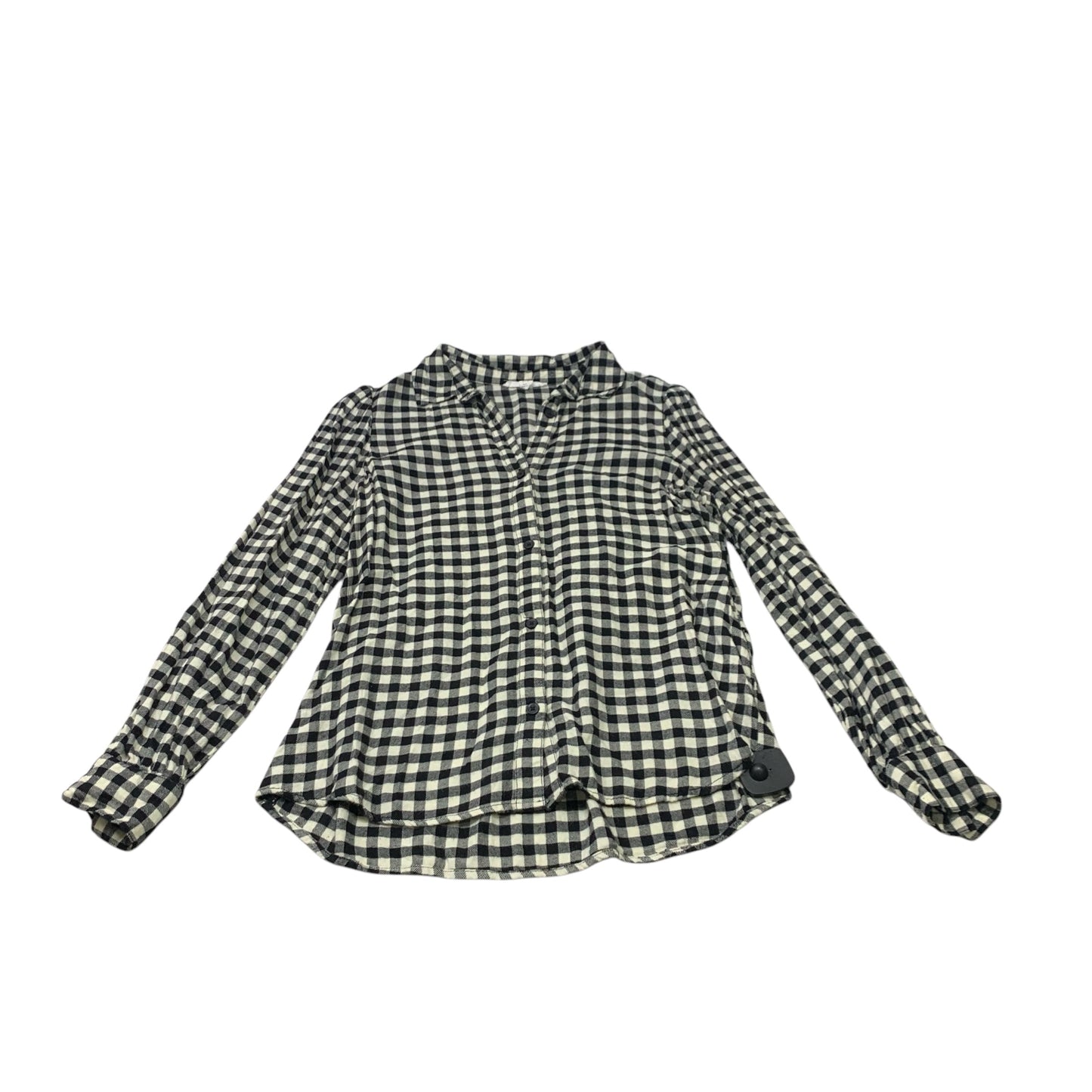 Top Long Sleeve By Beachlunchlounge In Plaid Pattern, Size: S