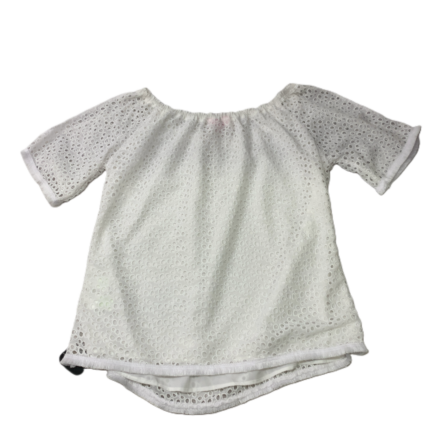 White  Top Short Sleeve Designer By Lilo Maternity  Size: Xs