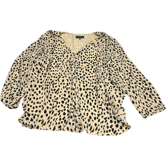 Top Long Sleeve By Premise In Animal Print, Size: 3x