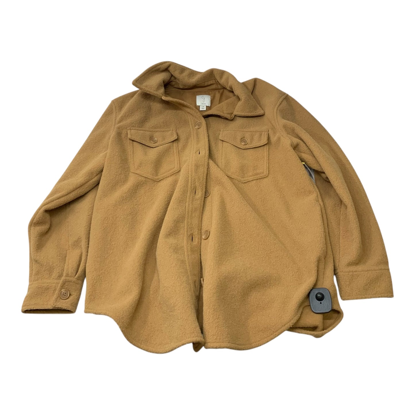 Jacket Shirt By Joie In Brown, Size: L