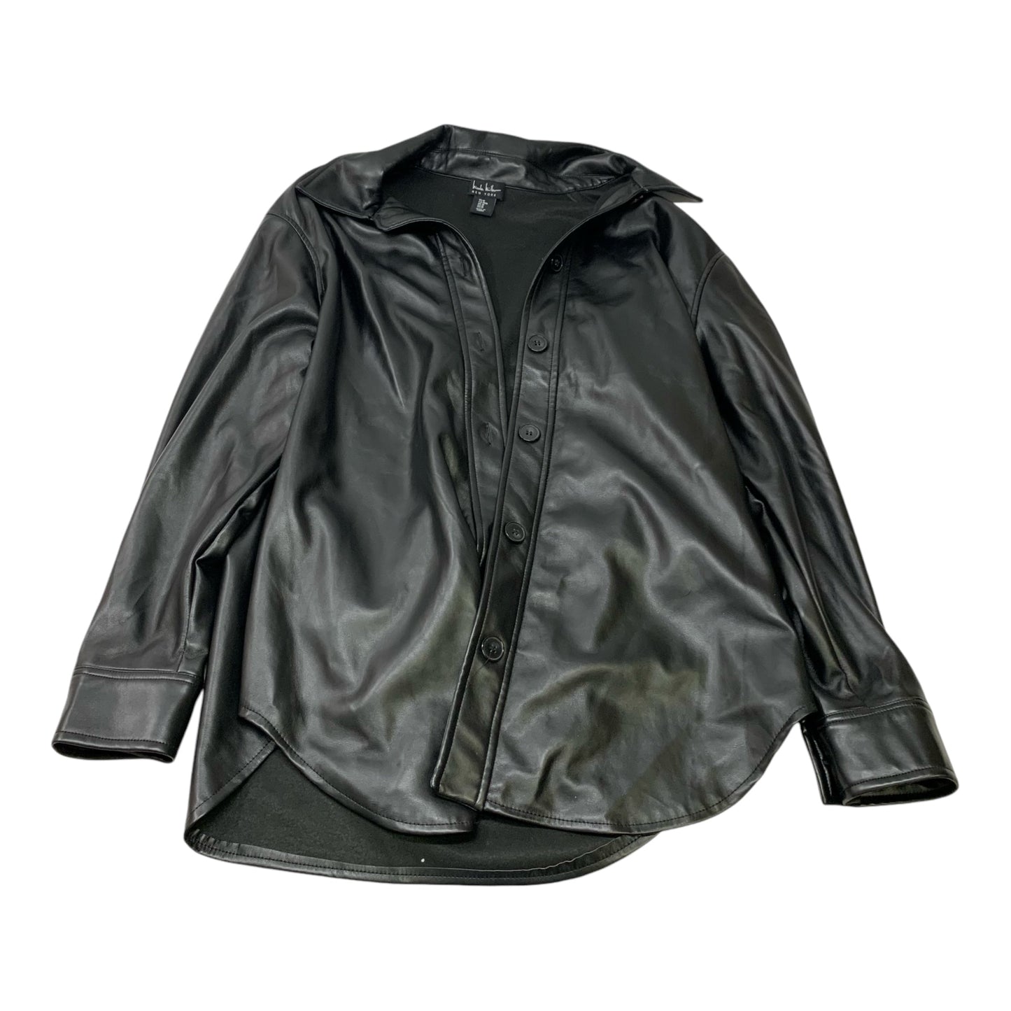 Jacket Moto By Nicole Miller In Black, Size: M