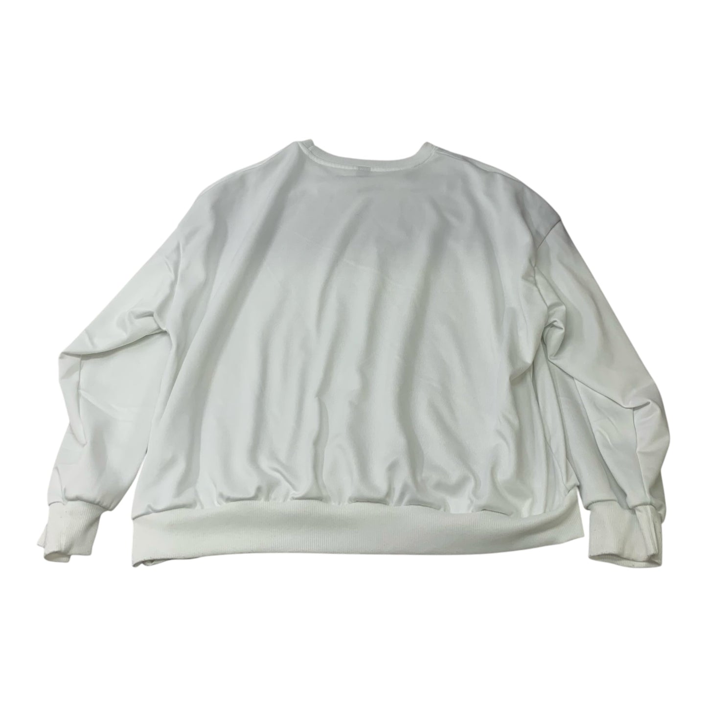 Sweatshirt Crewneck By Shein In White, Size: L