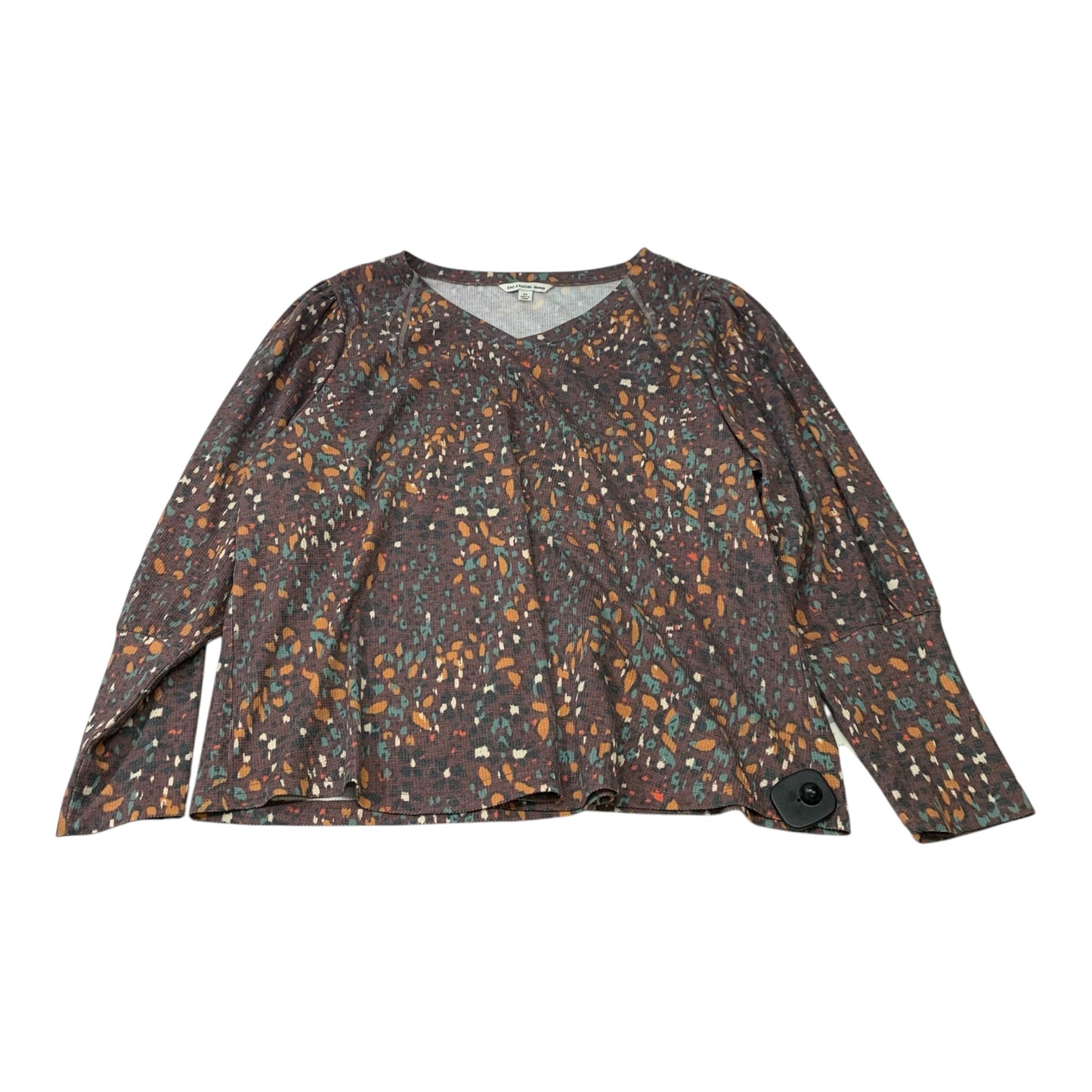 Top Long Sleeve By Zac And Rachel In Brown, Size: 2x